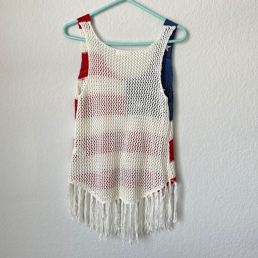 American Flag 4th of July Crotchet Blouse - Picture 4 of 4